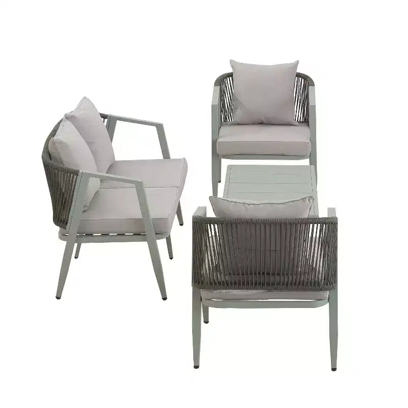 Ensemble de sièges d'extérieur Whisen, durables et confortables, adaptés aux patios, pelouses et bords de piscine