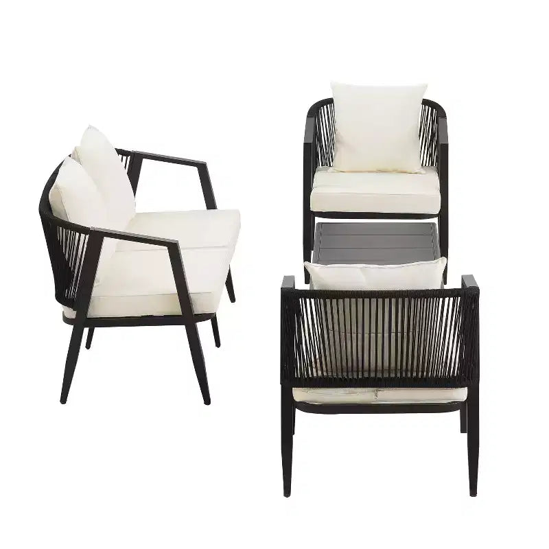 Ensemble de sièges d'extérieur Whisen, durables et confortables, adaptés aux patios, pelouses et bords de piscine