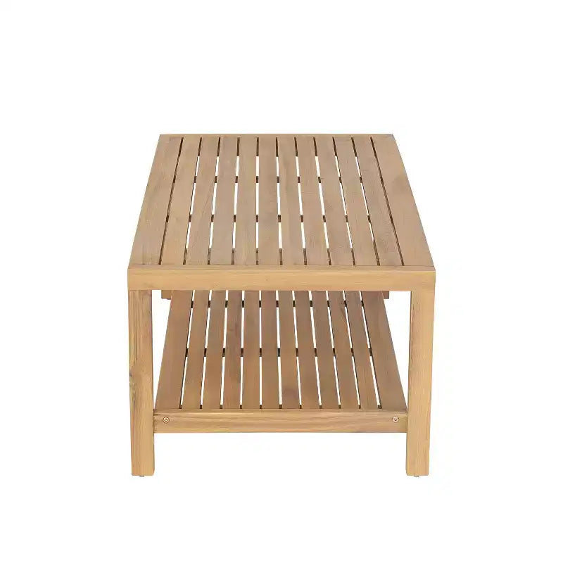 Christopher Knight Home Fraser Ensemble causeuse et table basse en bois d'acacia à lattes pour patio