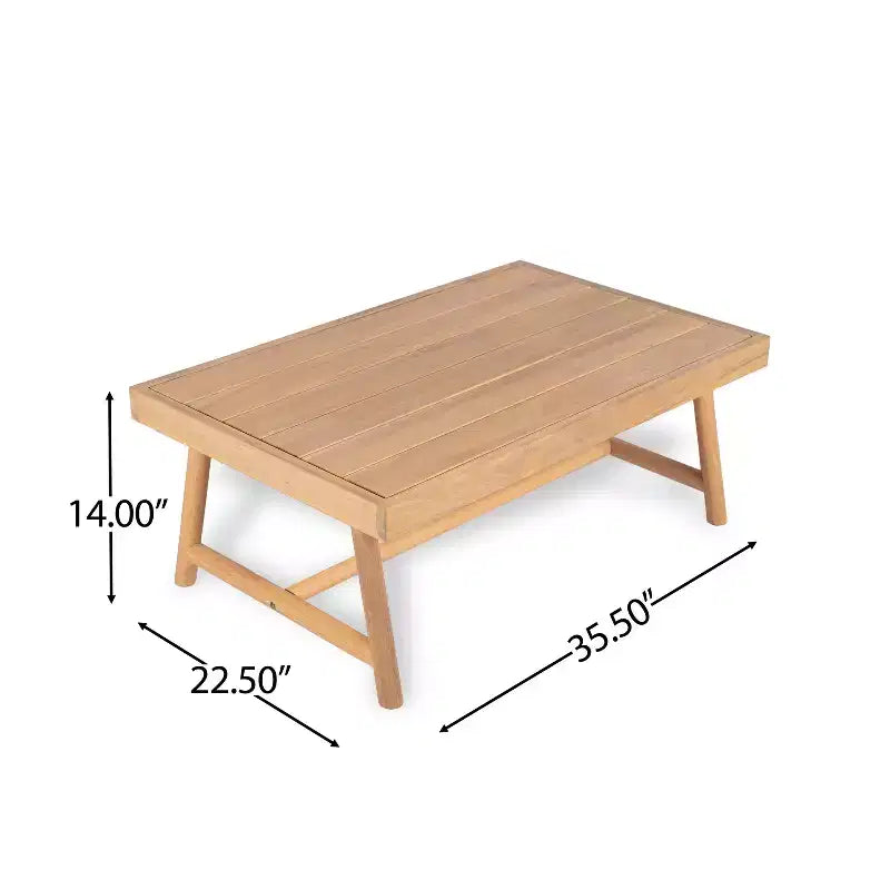 Christopher Knight Home Shane Ensemble de 3 pièces de salon de patio rustique en bois d'acacia avec lattes et sièges rembourrés