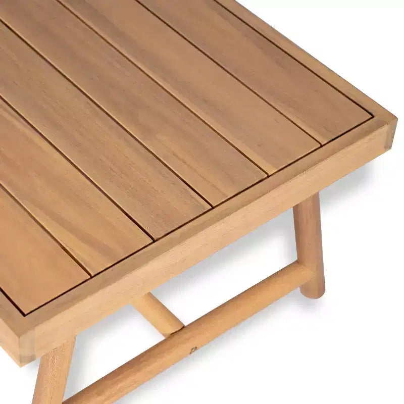 Christopher Knight Home Shane Ensemble de 3 pièces de salon de patio rustique en bois d'acacia avec lattes et sièges rembourrés