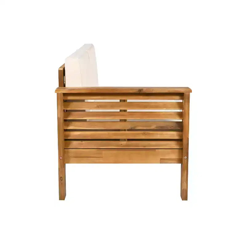Christopher Knight Home Percy Canapé d'angle d'extérieur 5 places en bois d'acacia avec table basse