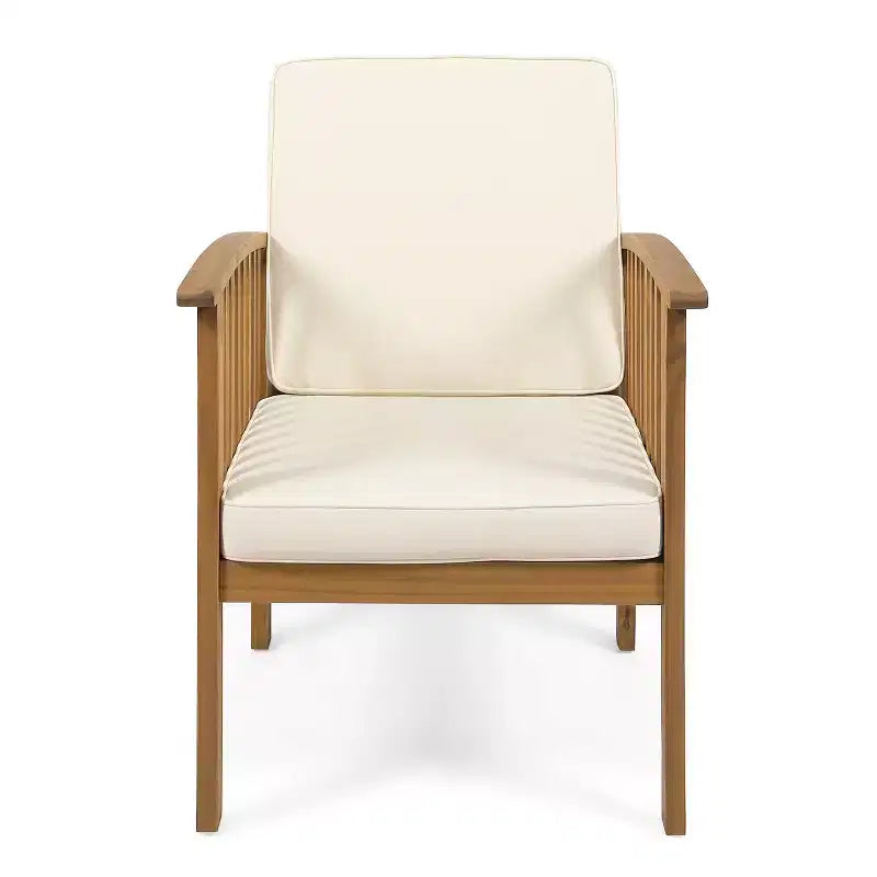 Ensemble de sièges 3 pièces en bois d'acacia Atlas Christopher Knight Home avec table d'appoint pliable