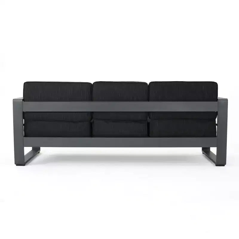 Christopher Knight Home Tiffany Salon de jardin d'extérieur moderne 6 places avec structure en aluminium et table basse
