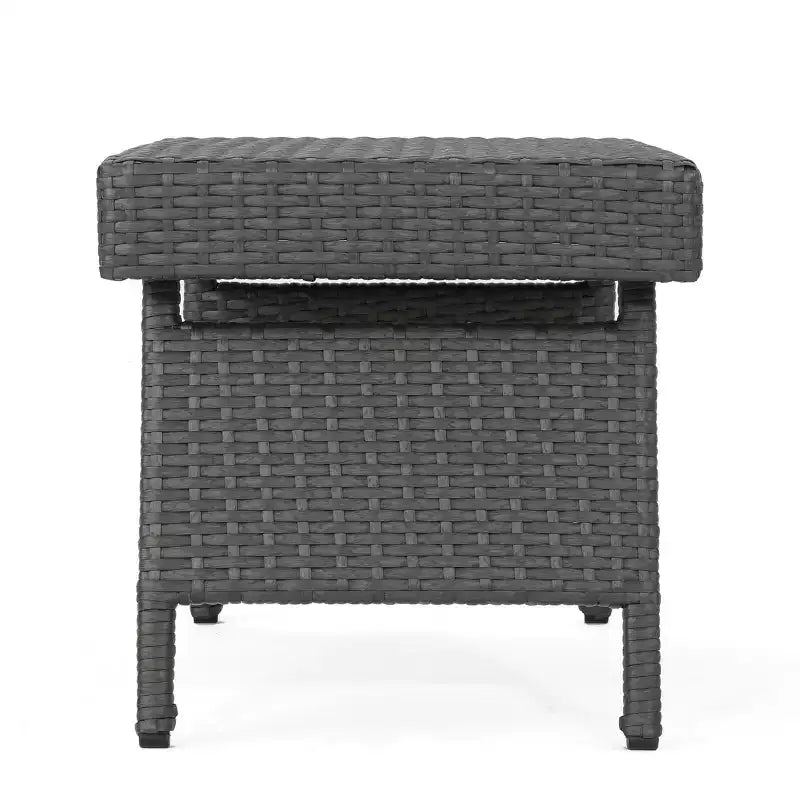 Christopher Knight Home Calvin Chaises longues réglables d'extérieur en rotin et fer 6 pièces avec tables pliantes