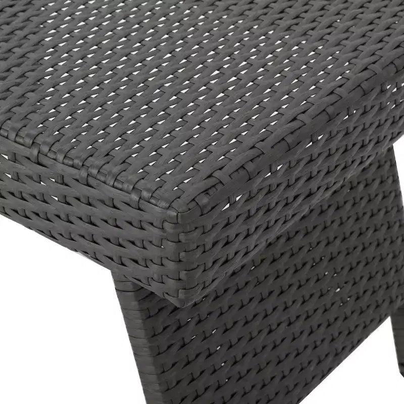 Christopher Knight Home Calvin Chaises longues réglables d'extérieur en rotin et fer 6 pièces avec tables pliantes