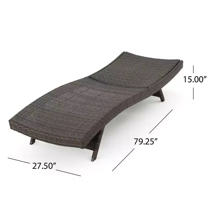 Christopher Knight Home Calvin Chaises longues réglables d'extérieur en rotin et fer 6 pièces avec tables pliantes