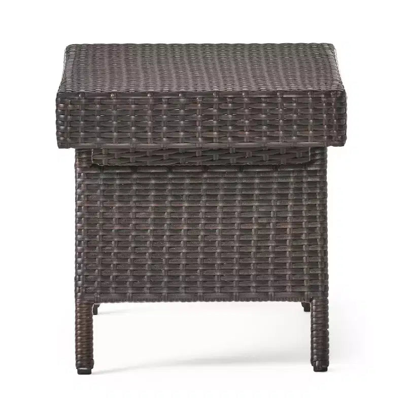 Christopher Knight Home Calvin Chaises longues réglables d'extérieur en rotin et fer 6 pièces avec tables pliantes