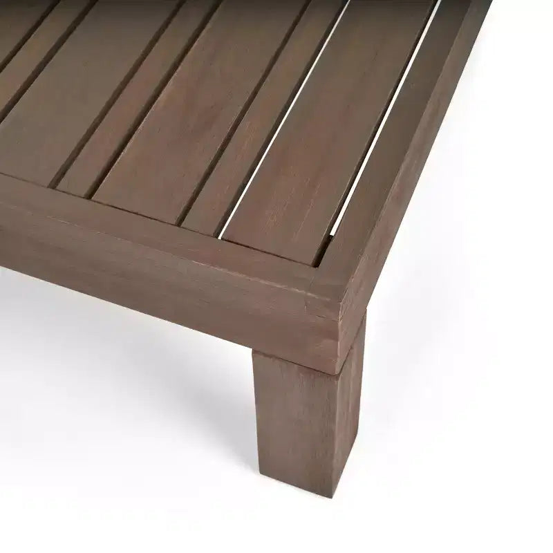 Ensemble de canapés d'extérieur modulaires en bois d'acacia en forme de U à 8 pièces Dominic Christopher Knight Home avec coussins
