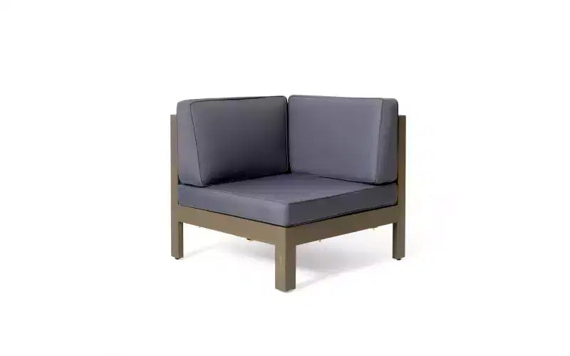 Ensemble de canapés d'extérieur modulaires en bois d'acacia en forme de U à 8 pièces Dominic Christopher Knight Home avec coussins