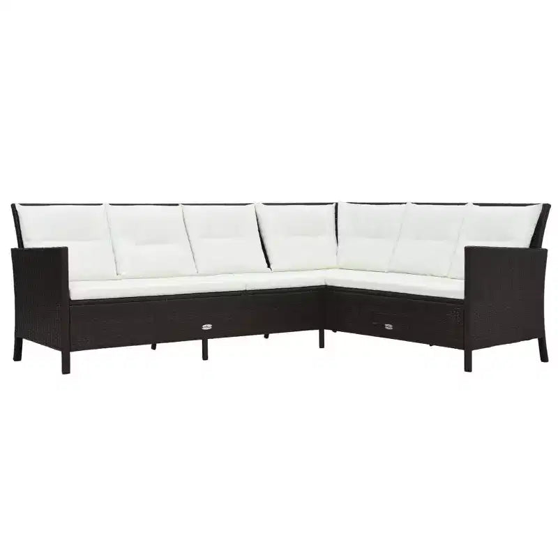 vidaXL Garden Furniture Set Brown, Cream White