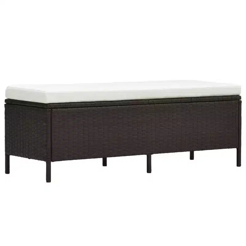 vidaXL Salon de jardin marron, blanc crème