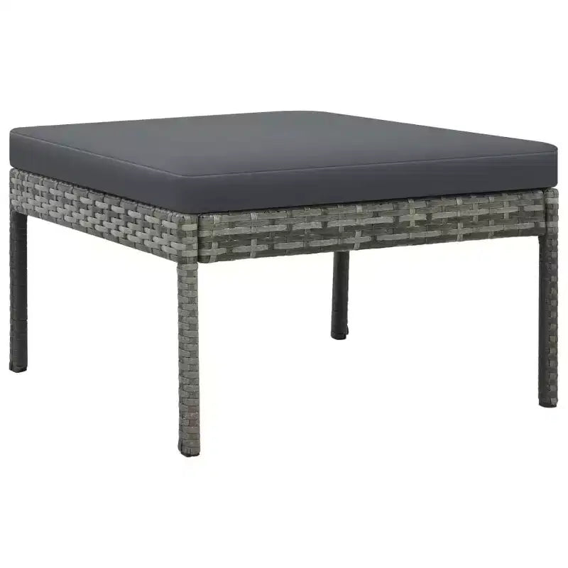 vidaXL Canapé de jardin gris, gris foncé