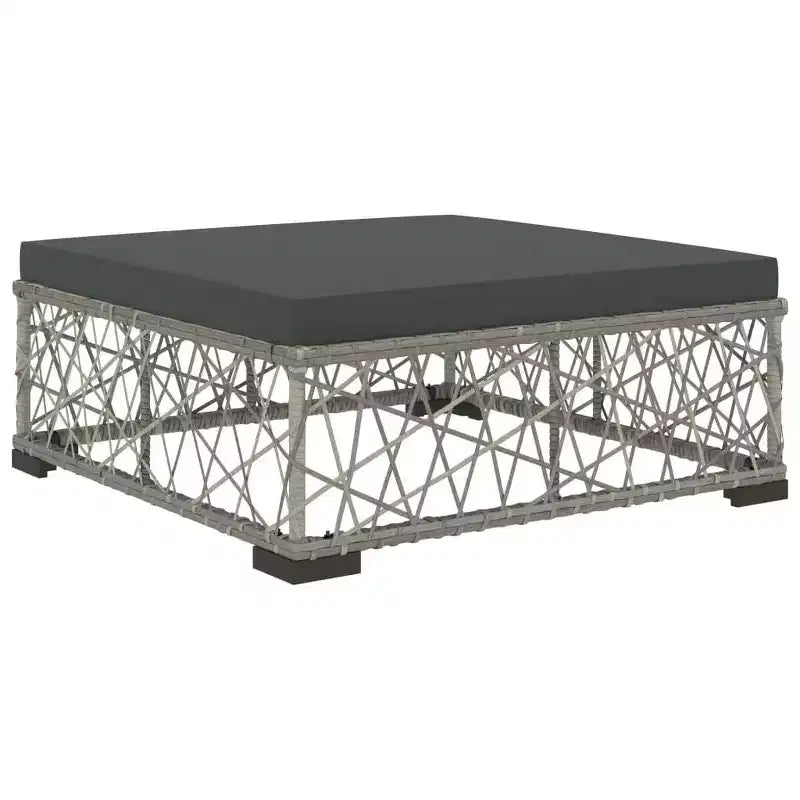 vidaXL Salon de jardin 6 pièces avec coussins résine tressée gris
