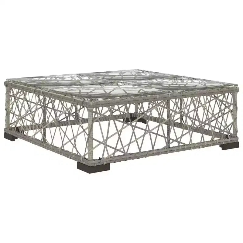 vidaXL Salon de jardin 6 pièces avec coussins résine tressée gris
