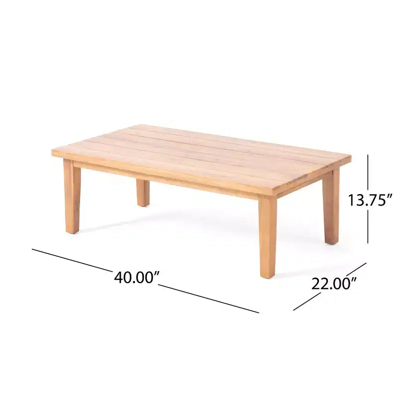 Salon de jardin 4 places Christopher Knight Home Velthur en osier et bois d'acacia