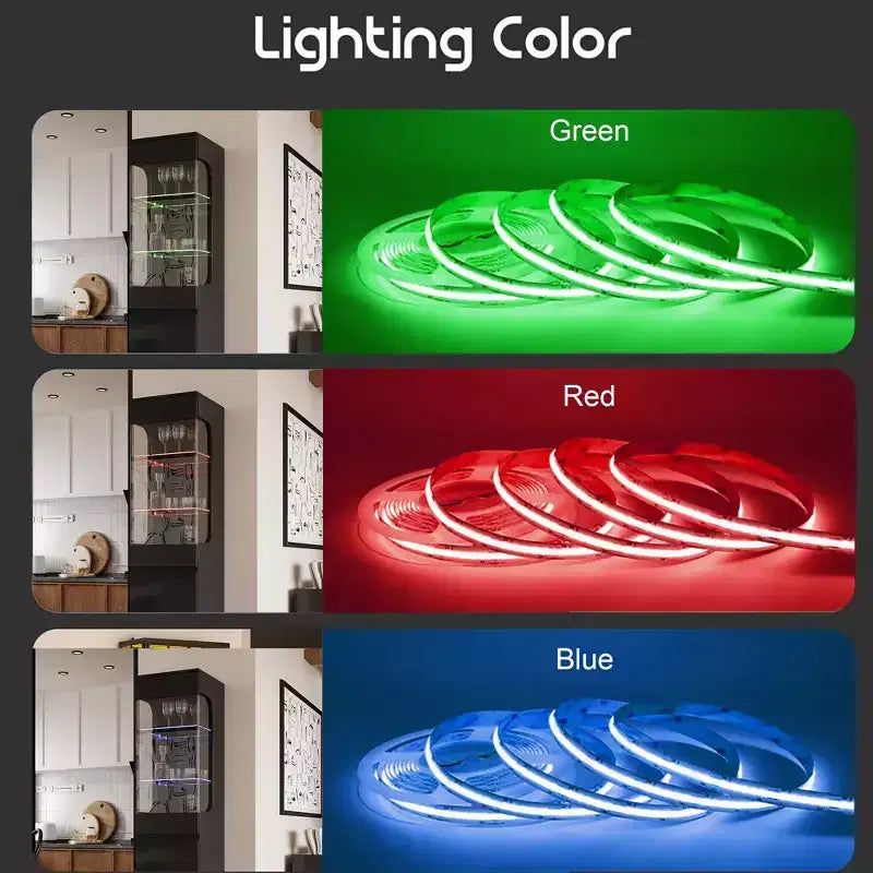 Famapy Black Tall Display Cabinet Accent Cabinet with LED Lights - Modern Storage for Glassware & Decor