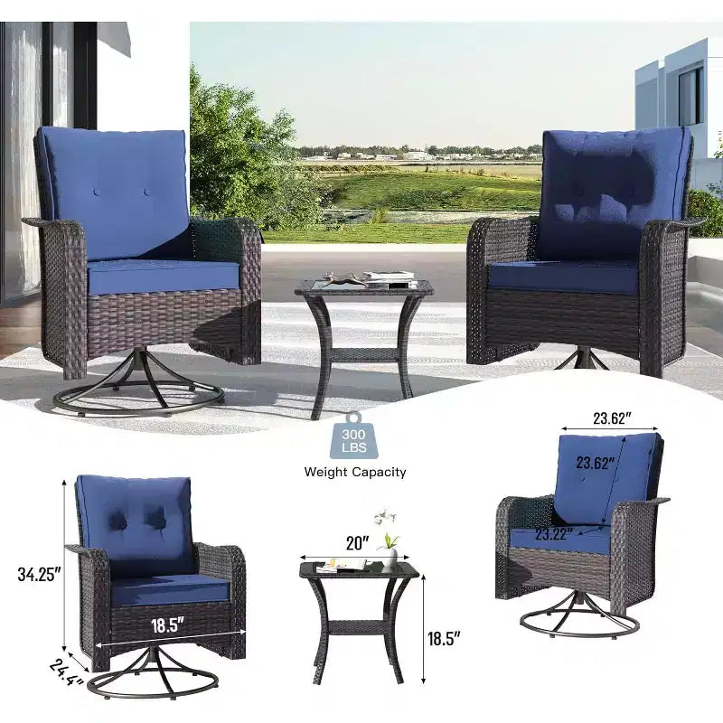 Ensemble de meubles de patio ALAULM 11 pièces