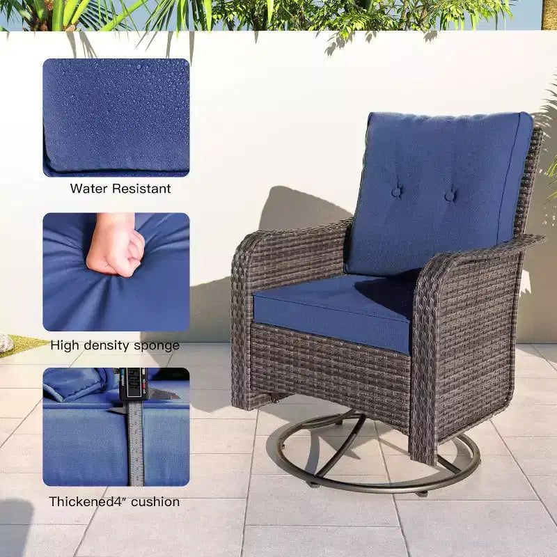 Ensemble de meubles de patio ALAULM 11 pièces