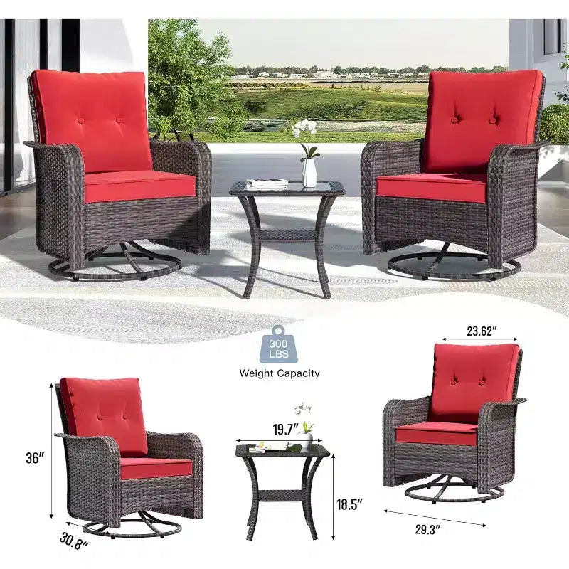Ensemble de meubles de patio ALAULM 11 pièces
