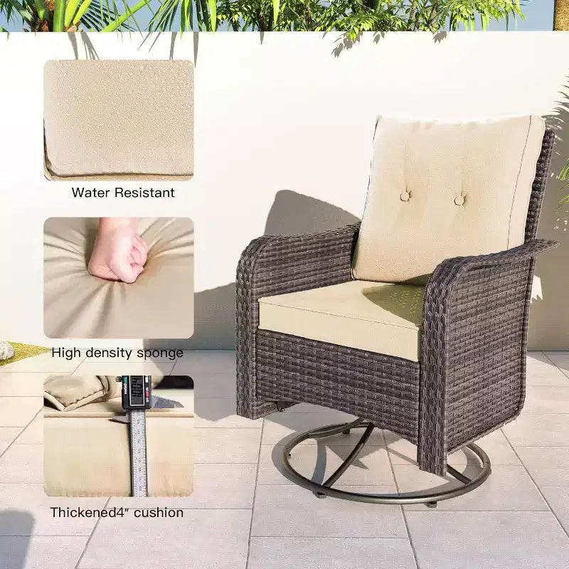 Ensemble de meubles de patio ALAULM 11 pièces