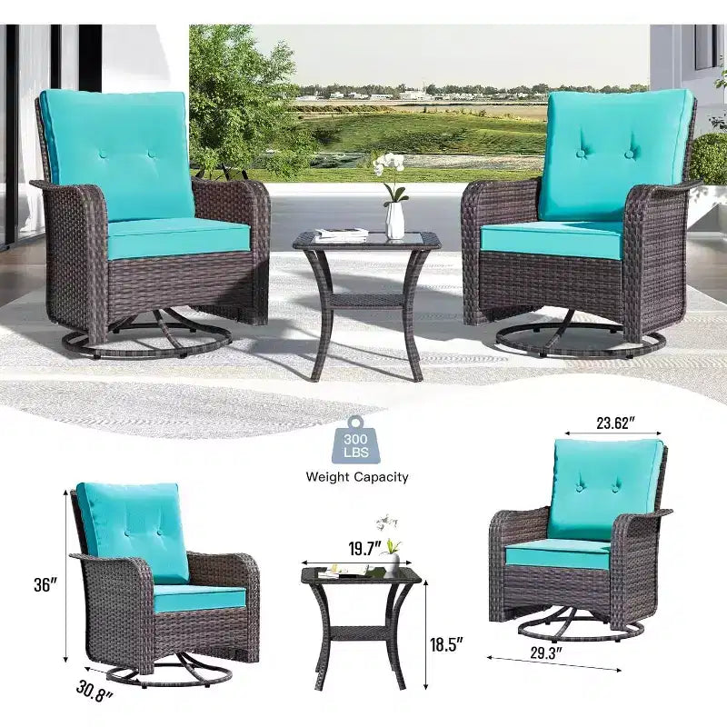 Ensemble de meubles de patio ALAULM 11 pièces