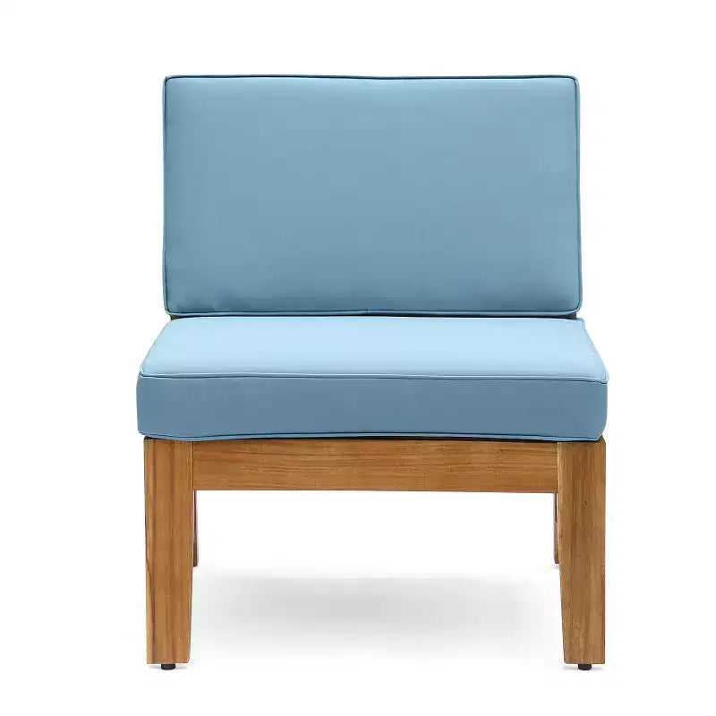 Christopher Knight Home Caelis Ensemble de 6 meubles de jardin rustiques en bois d'acacia avec coussins
