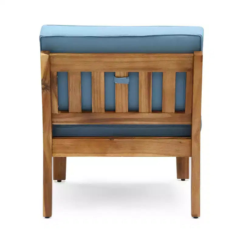 Christopher Knight Home Caelis Ensemble de 6 meubles de jardin rustiques en bois d'acacia avec coussins
