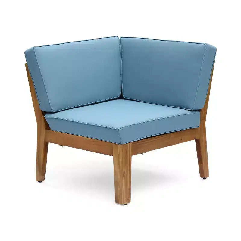 Christopher Knight Home Caelis Ensemble de 6 meubles de jardin rustiques en bois d'acacia avec coussins