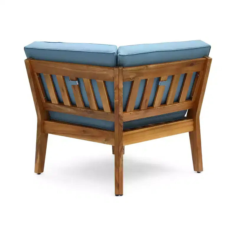 Christopher Knight Home Caelis Ensemble de 6 meubles de jardin rustiques en bois d'acacia avec coussins
