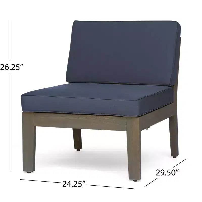 Christopher Knight Home Caelis Ensemble de 6 meubles de jardin rustiques en bois d'acacia avec coussins