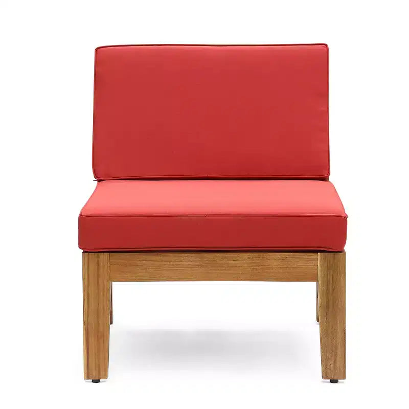 Christopher Knight Home Caelis Ensemble de 6 meubles de jardin rustiques en bois d'acacia avec coussins