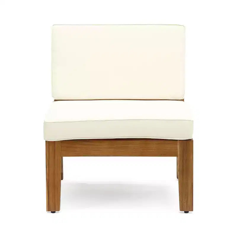 Christopher Knight Home Caelis Ensemble de 6 meubles de jardin rustiques en bois d'acacia avec coussins