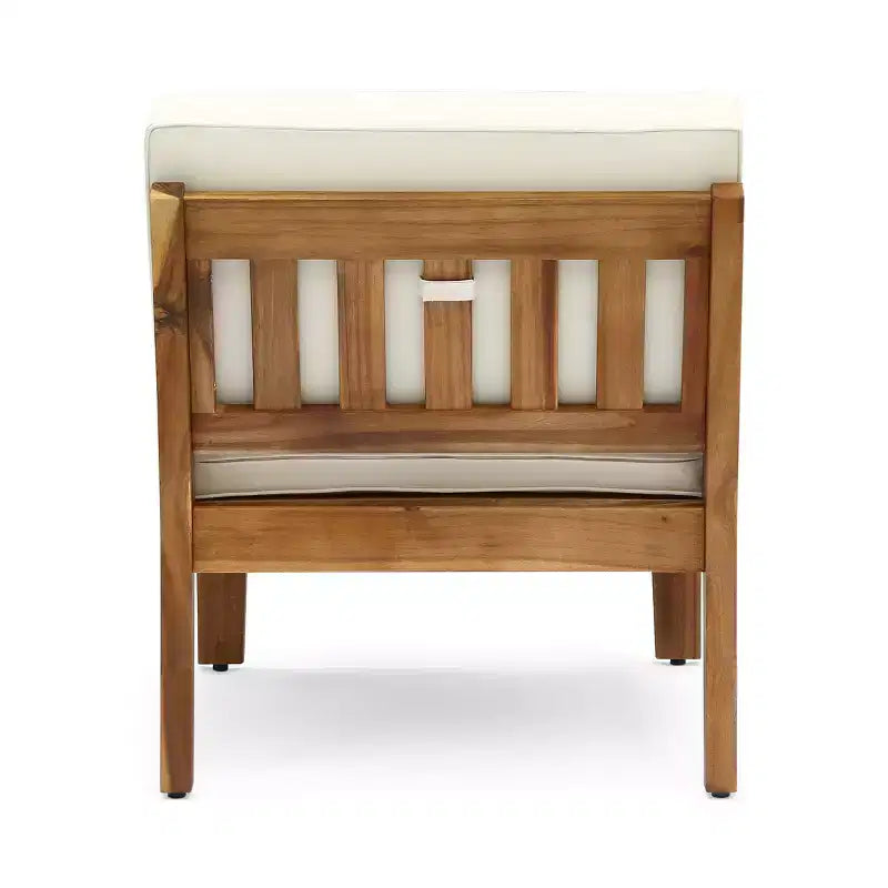 Christopher Knight Home Caelis Ensemble de 6 meubles de jardin rustiques en bois d'acacia avec coussins