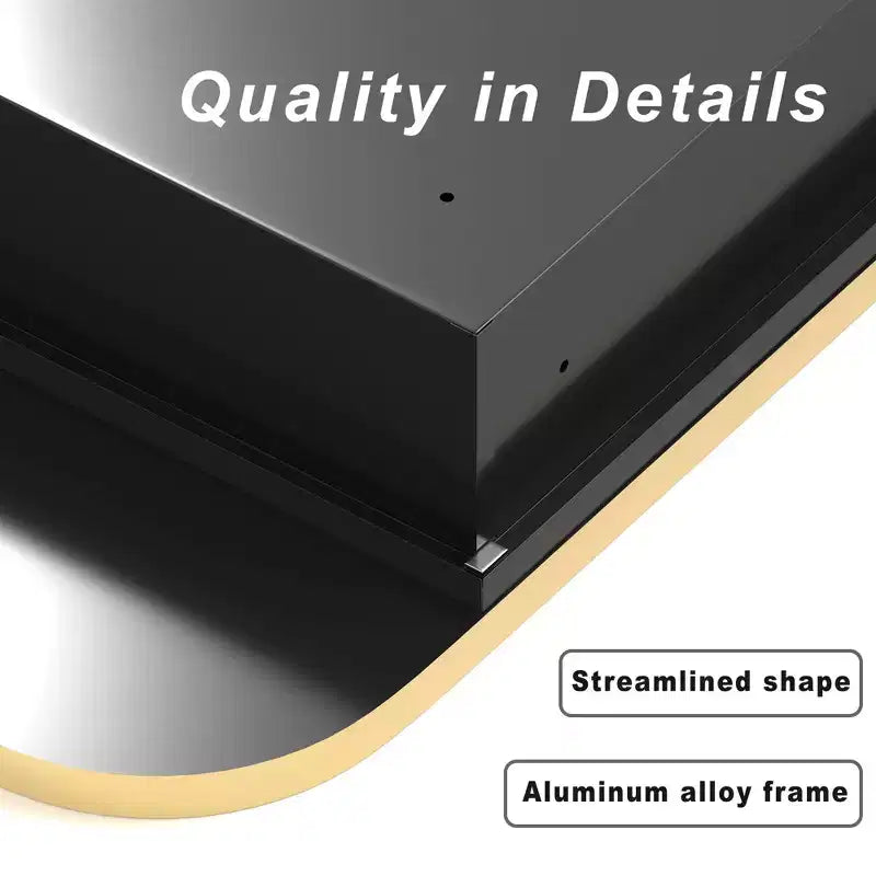 PexFix 24 x 16 Bathroom Cabinet with Mirror Stainless Steel Frame and 2 Adjustable Shelves Wall Medicine Cabinets Mirrors Rectangle Recessed Gold