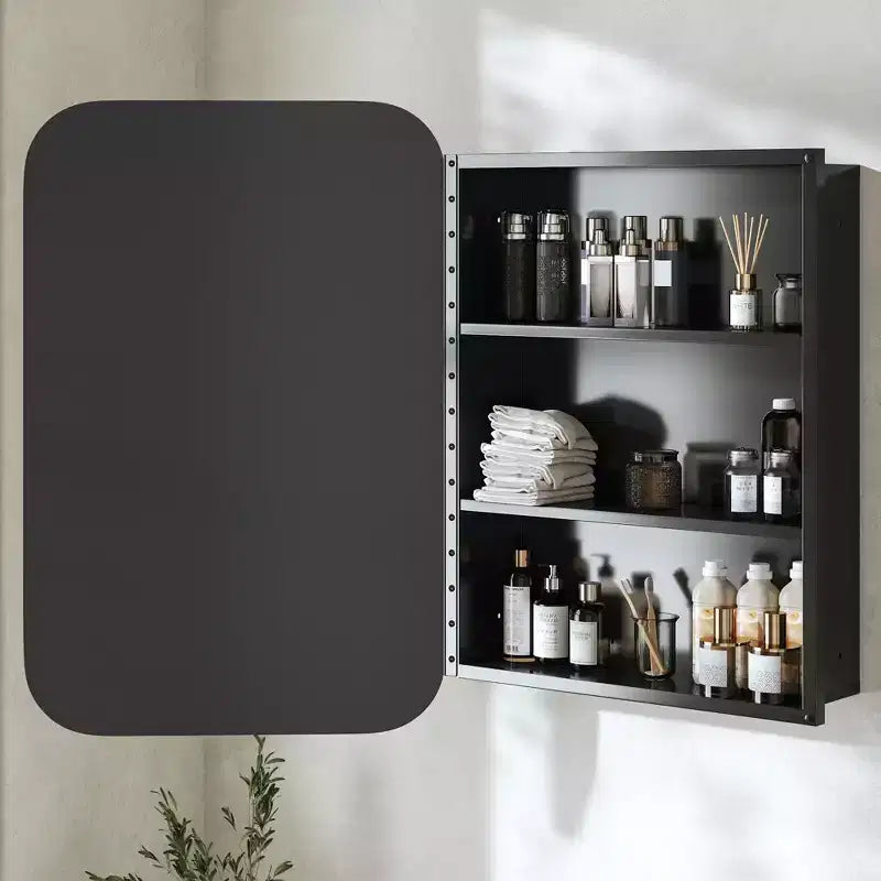 PexFix 24 x 16 Bathroom Cabinet with Mirror Stainless Steel Frame and 2 Adjustable Shelves Wall Medicine Cabinets Mirrors Rectangle Recessed Gold