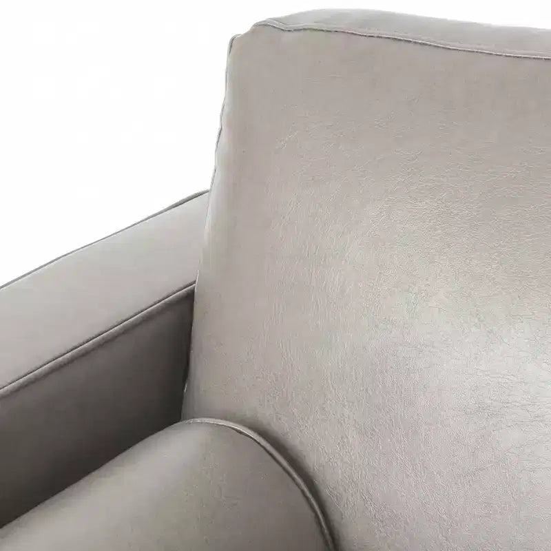 GDFStudio Hixon Contemporary Faux Leather Tufted Club Chair with Bolster Pillows