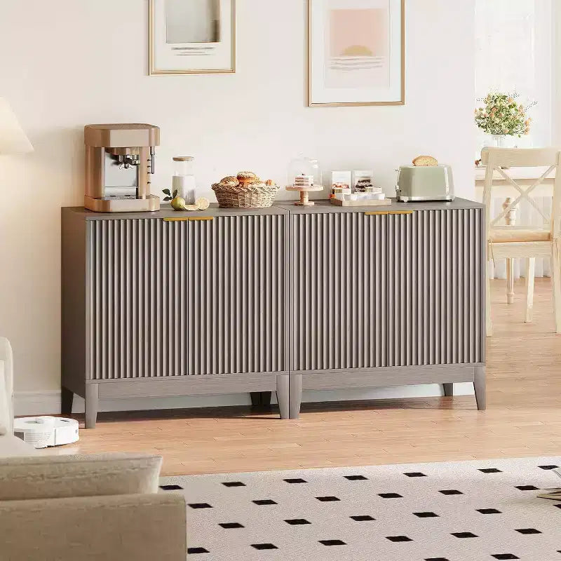 31.5 Storage Cabinet, Modern Entryway Accent Cabinet with 2 Doors, Buffet Sideboard Console Table Credenza for Living Room, Kitchen, Entryway