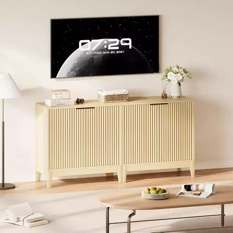 31.5 Storage Cabinet, Modern Entryway Accent Cabinet with 2 Doors, Buffet Sideboard Console Table Credenza for Living Room, Kitchen, Entryway