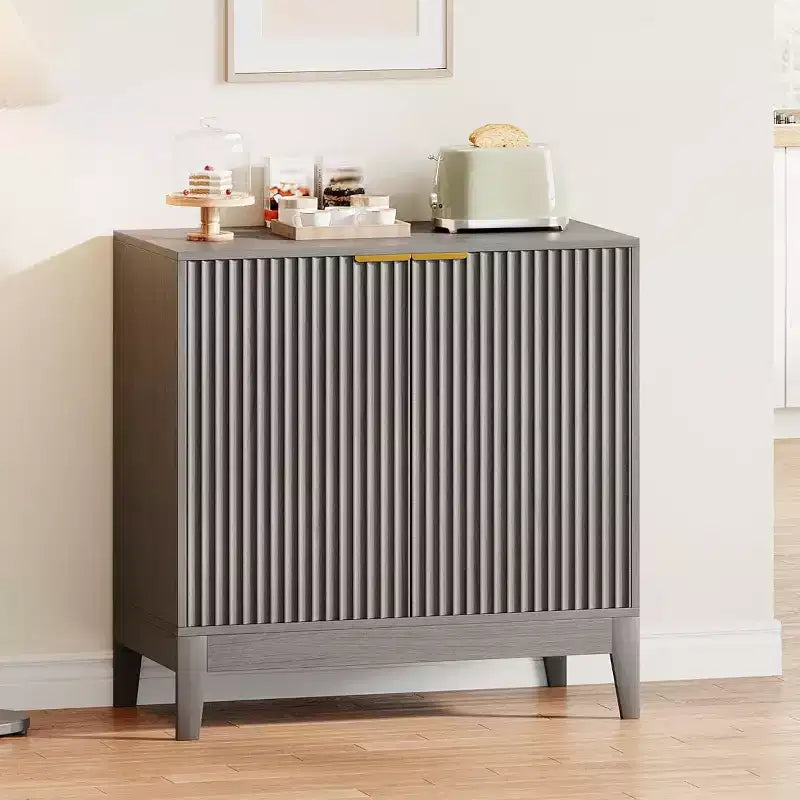 31.5 Storage Cabinet, Modern Entryway Accent Cabinet with 2 Doors, Buffet Sideboard Console Table Credenza for Living Room, Kitchen, Entryway