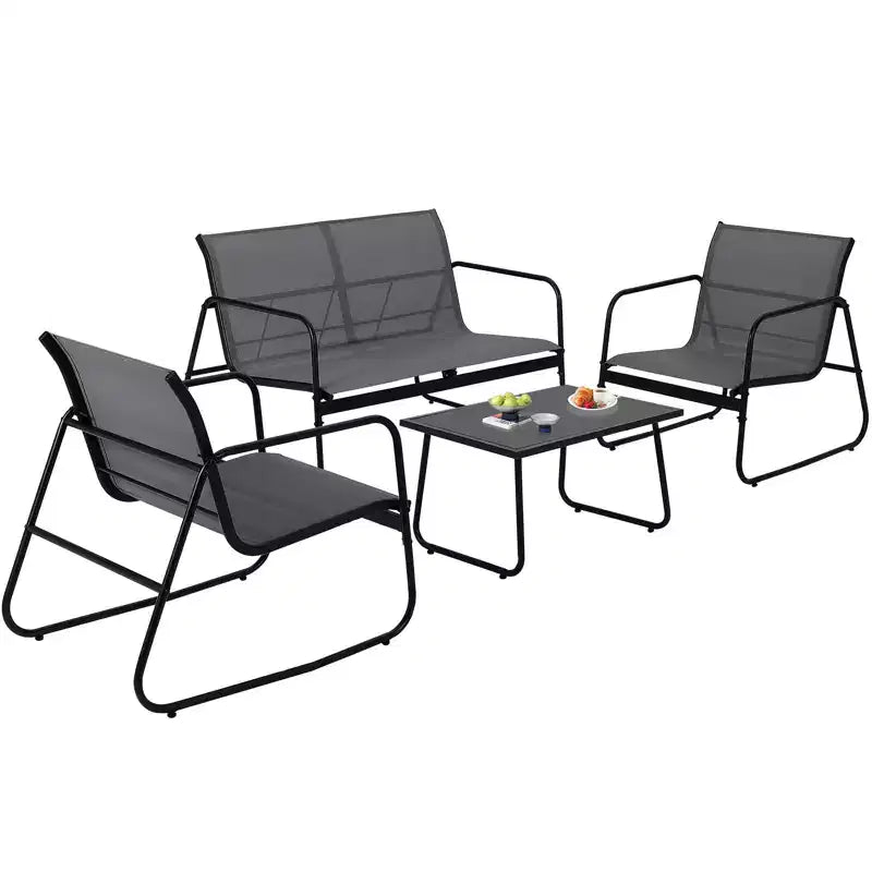 Ensemble de conversation d'extérieur 4 pièces TROPOW