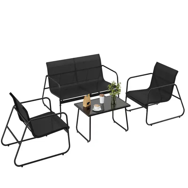 Ensemble de conversation d'extérieur 4 pièces TROPOW