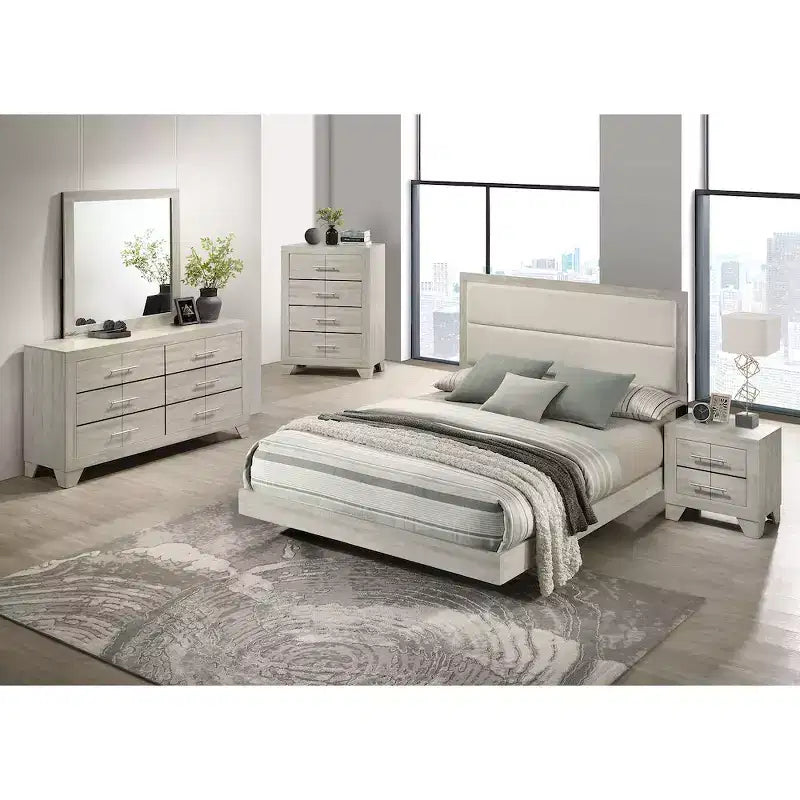 Coaster,Trenton 2-drawer Nightstand Bedside Table Rustic Cream