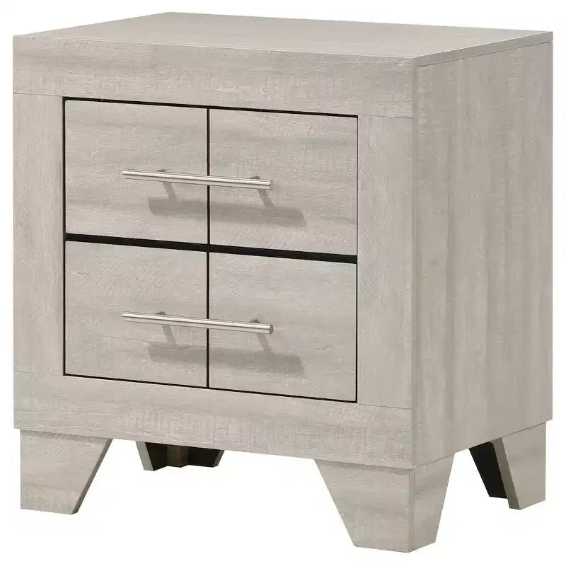 Coaster,Trenton 2-drawer Nightstand Bedside Table Rustic Cream
