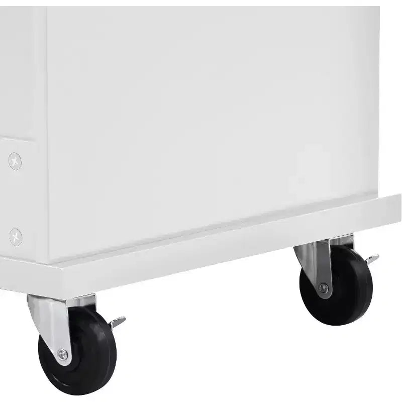 Acekool 50.8 Kitchen Island Cart with Locking Wheels, Storage Drawer & Spice Rack - Mobile Workstation with Towel Bar