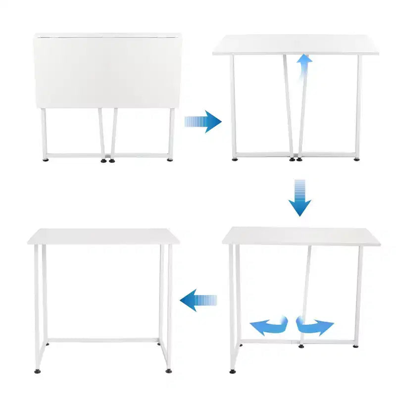 Karl Home 31.5 Wide Metal Base Writing Desk White