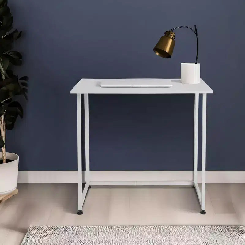 Karl Home 31.5 Wide Metal Base Writing Desk White