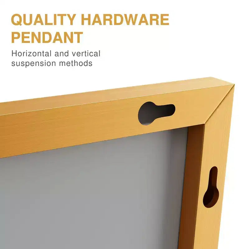 2 Pieces 38 In.H x 26 In.W Black Aluminum Alloy Fine Edged Rectangular Hanging Mirror Frame Wall Mirror