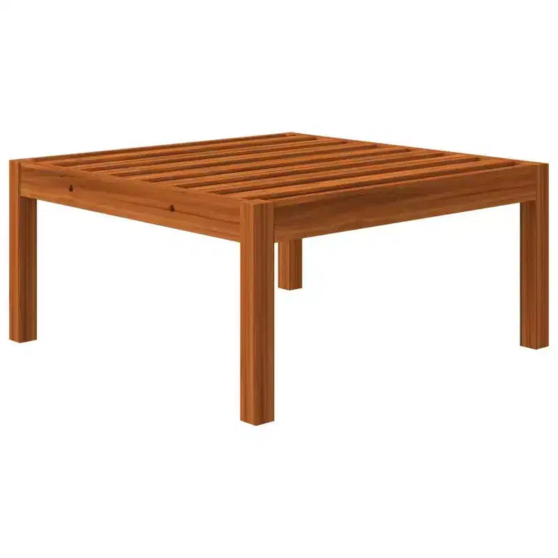 vidaXL Salon de jardin en bois d'acacia avec coussins – Crème – Idéal pour jardin, terrasse et salon – Comprend un canapé, un fauteuil, un repose-pieds, une table