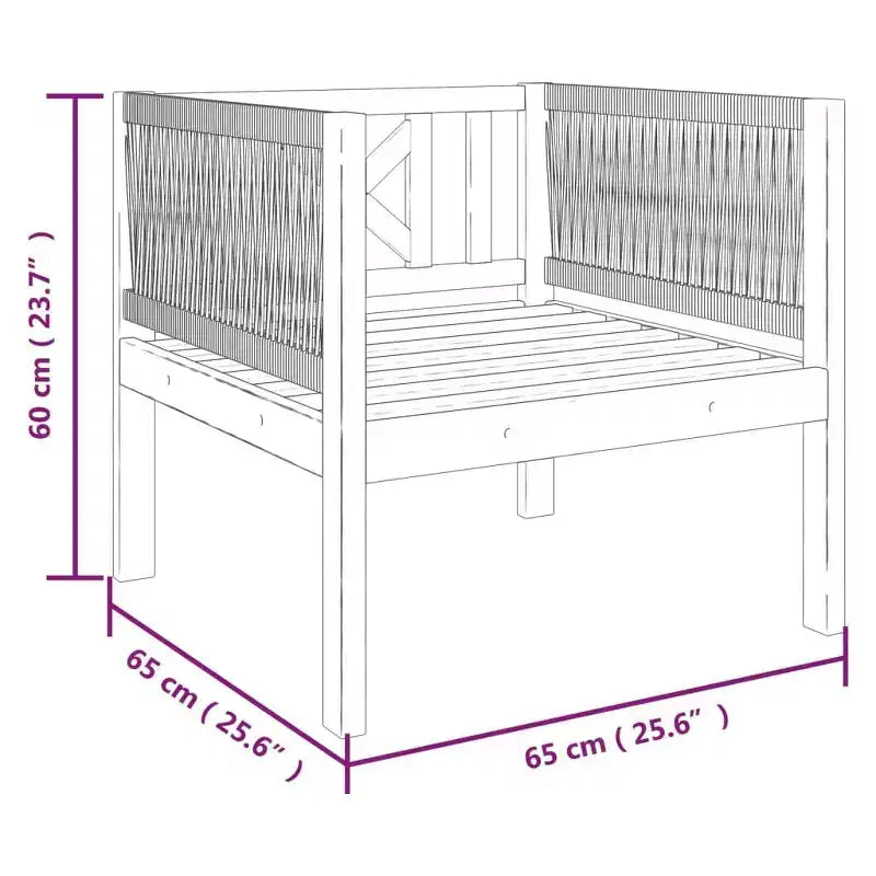 vidaXL Salon de jardin en bois d'acacia avec coussins – Crème – Idéal pour jardin, terrasse et salon – Comprend un canapé, un fauteuil, un repose-pieds, une table